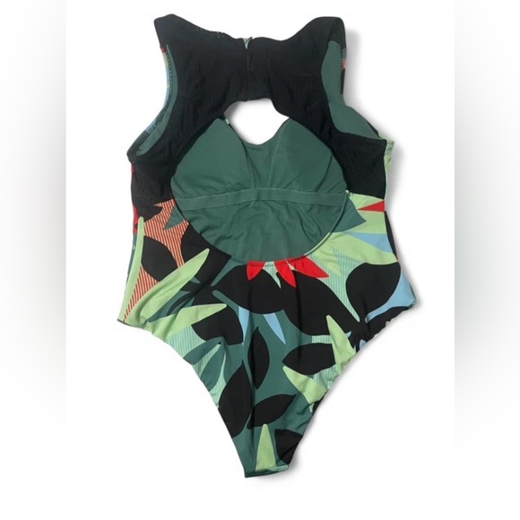 Nike Swim One Piece Swimsuit Womens XXL Floral Keyhole Back Bathing Suit NWOT - Picture 6 of 9